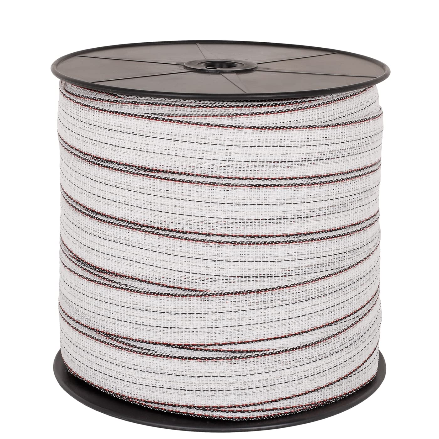 VOSS.farming 200m/40mm Weidezaunband, 3x0,25 Kupfer + 7x0,2 NIRO, Weiß-Schwarz, Weidezaunband Elektrozaunband für sehr Gute Leitfähigkeit