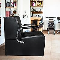 Vista 8 de Chromium PureSana - Silla secadora de pelo con plataforma de vinilo, color negro