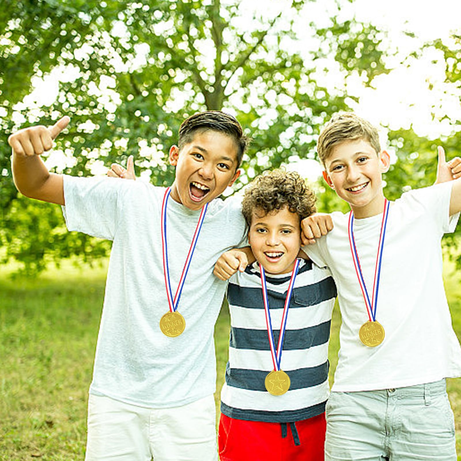 100 medaglie sportive: medaglie vincenti, set di medaglie per bambini, medaglie d'oro per bambini, super medaglie, feste di compleanno per bambini, regalo per sport, feste, premi