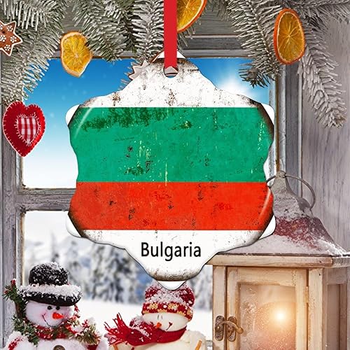 Vista 54 de Chipre - Adornos colgantes para árbol de Navidad, bandera nacional de Chipre, adornos de cerámica para decoraciones de Navidad, regalo de viajero