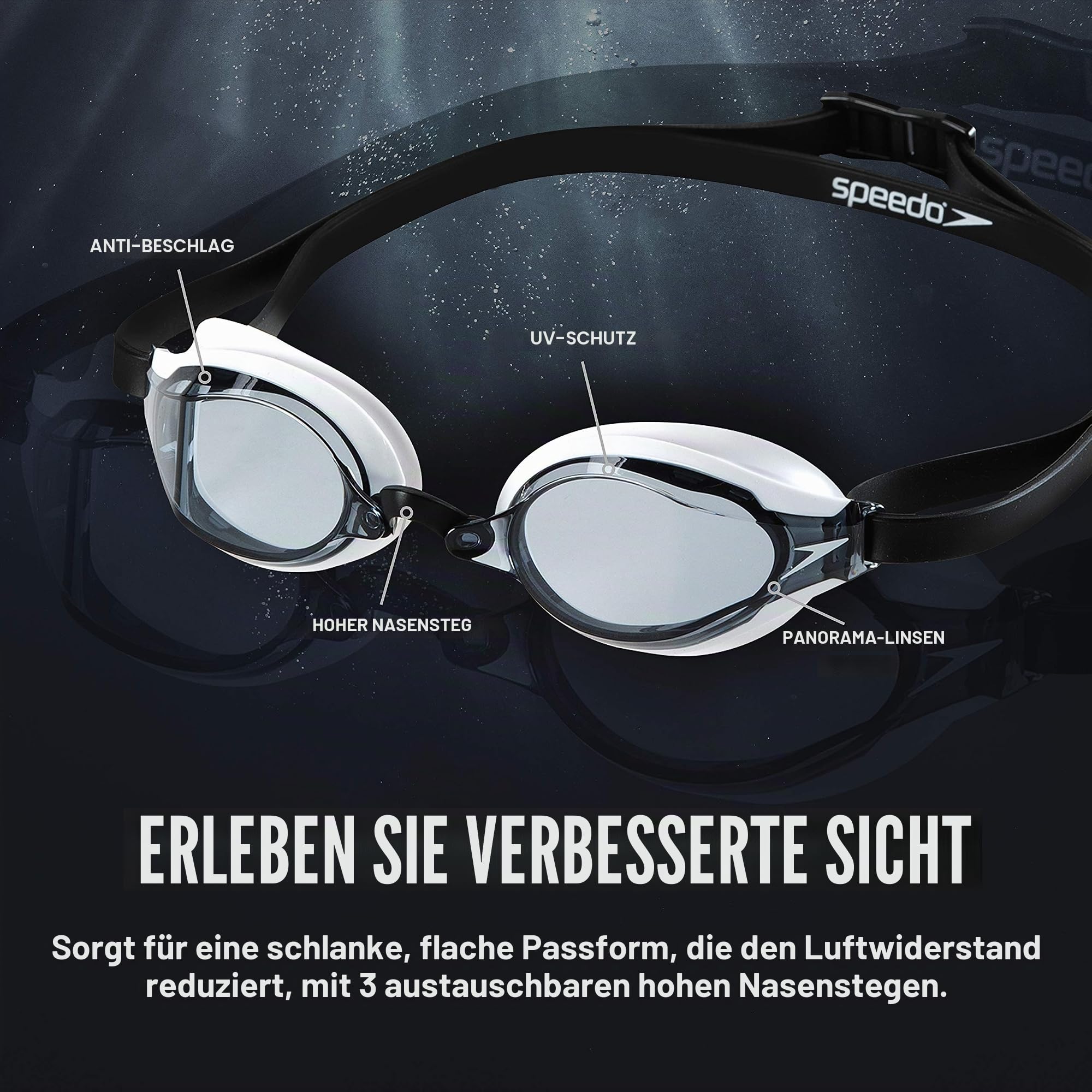 Speedo Unisex-Erwachsene Schwimmbrille Speed Socket 2.0