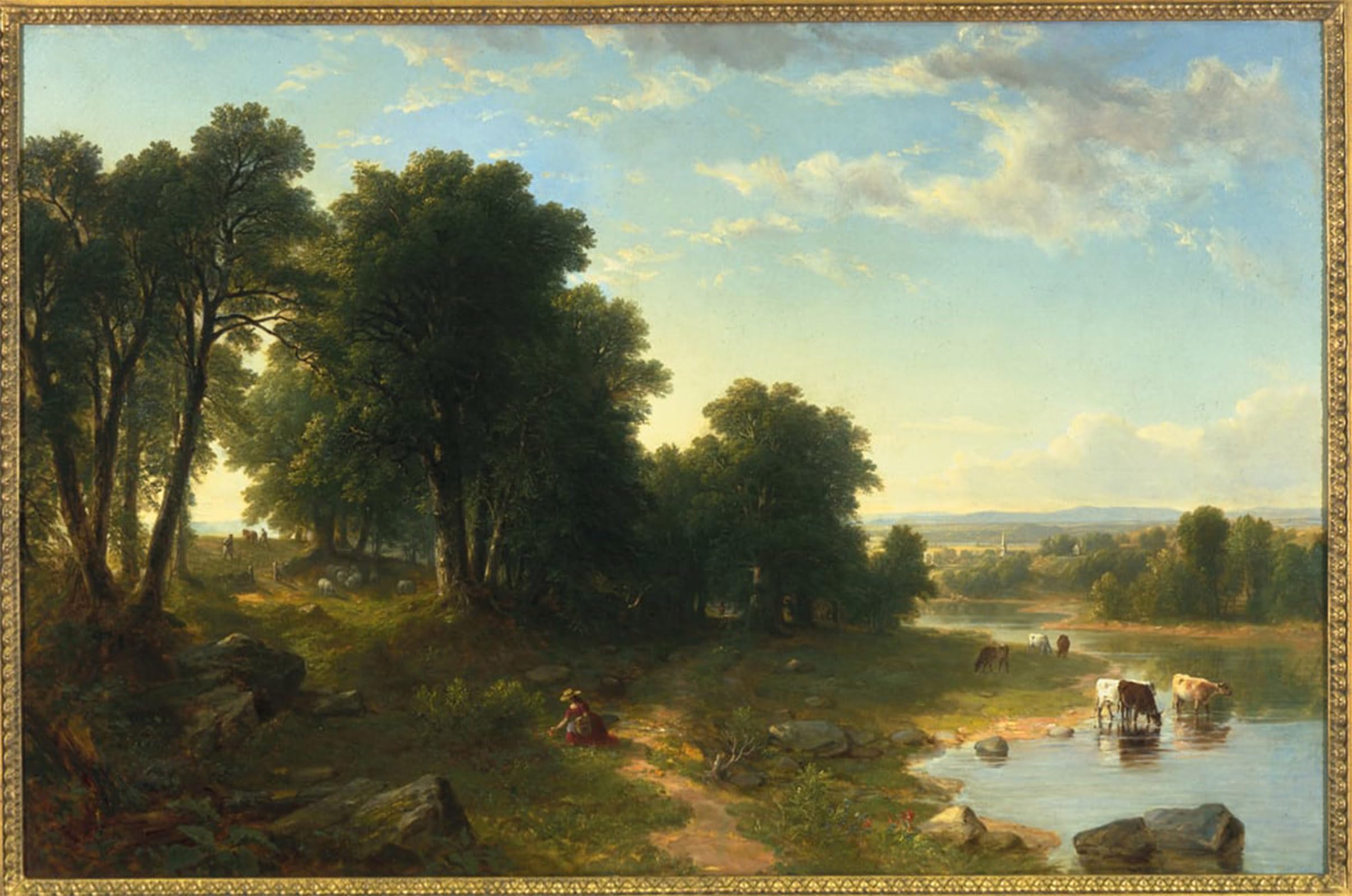 POSTERIIk Vintage Classic Picture Landscape Artwork Strawberrying by Asher Brown Durand Portrait Canvas Painting for Office Home Decor 60x90cm