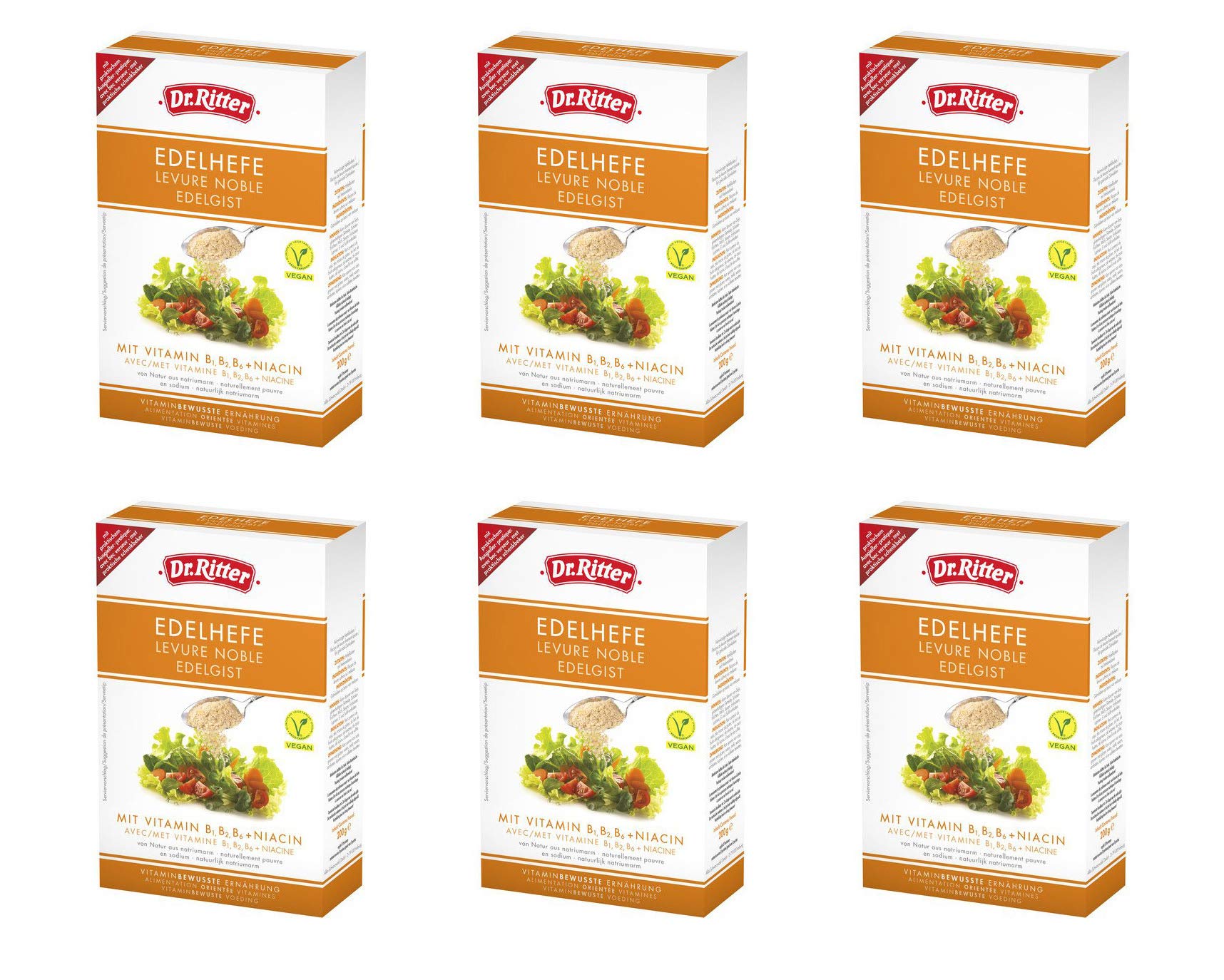 Dr. Ritter drożdże, płatki przypraw, 6 x 200 g, "opakowanie zapasowe"