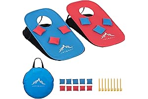 Himal Double-Sided 2-in-1 Portable Cornhole & Tic-Tac-Toe Game Set for Camping