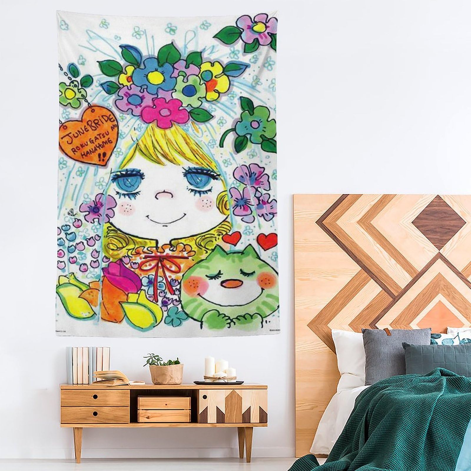 Amazon.co.jp: 水森亜土 (68) タペストリー 絵画 ポスター 写真 装飾品 