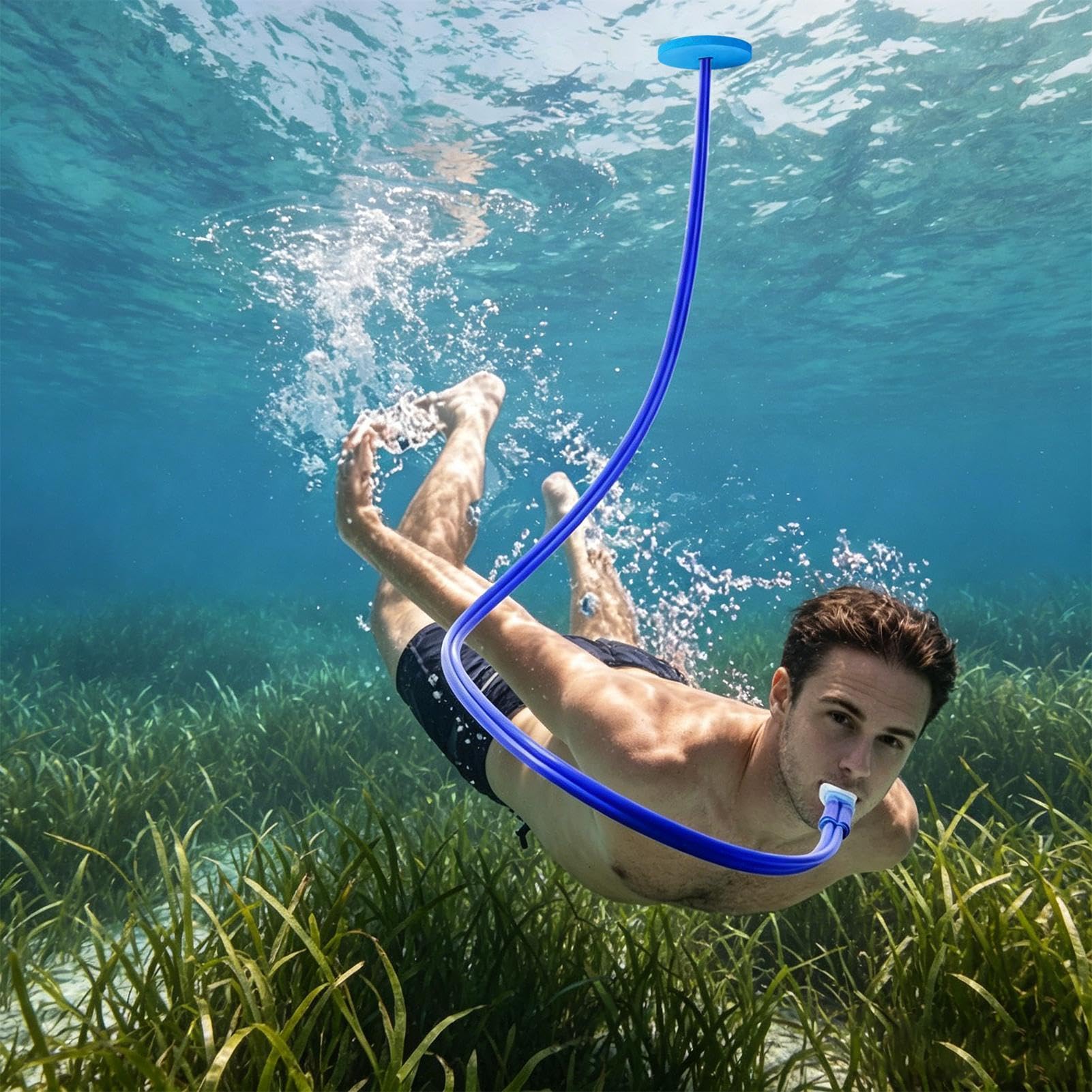 Tubo Di Respirazione Da Immersione | Snorkel Dry Totale a Prova di Perdite,Tubo Di Respirazione Subacqueo - Per Uomo Adulto Giovani Adolescenti Principianti Apnea Immersione Sport Acquatici Subacquei