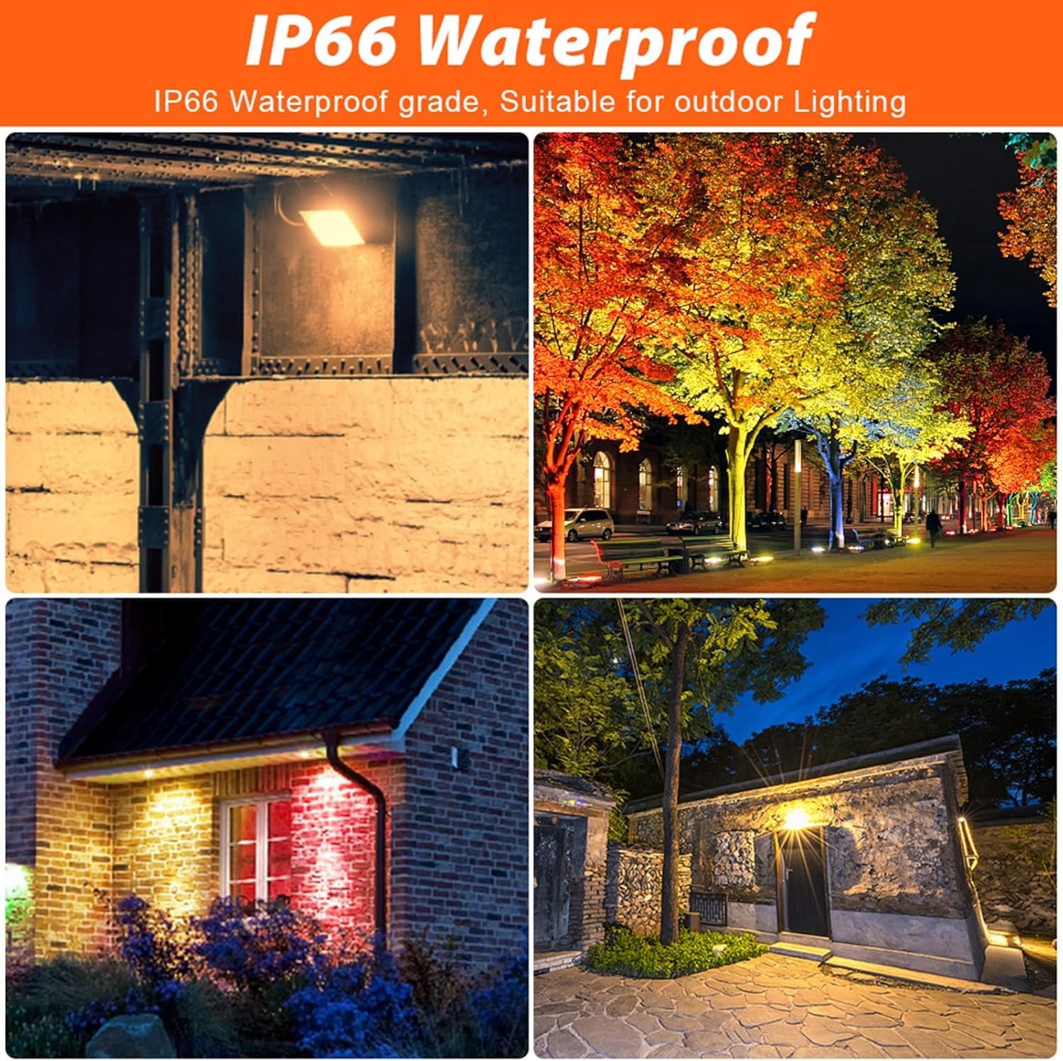 Naświetlacz Led Rgb Ac220v 30w 50w 100w 200w Flood Light Zmiana Koloru Ip66 Wodoodporne Oświetlenie Zewnętrzne Reflektor ścienny Reflektor Światło Otoczenia