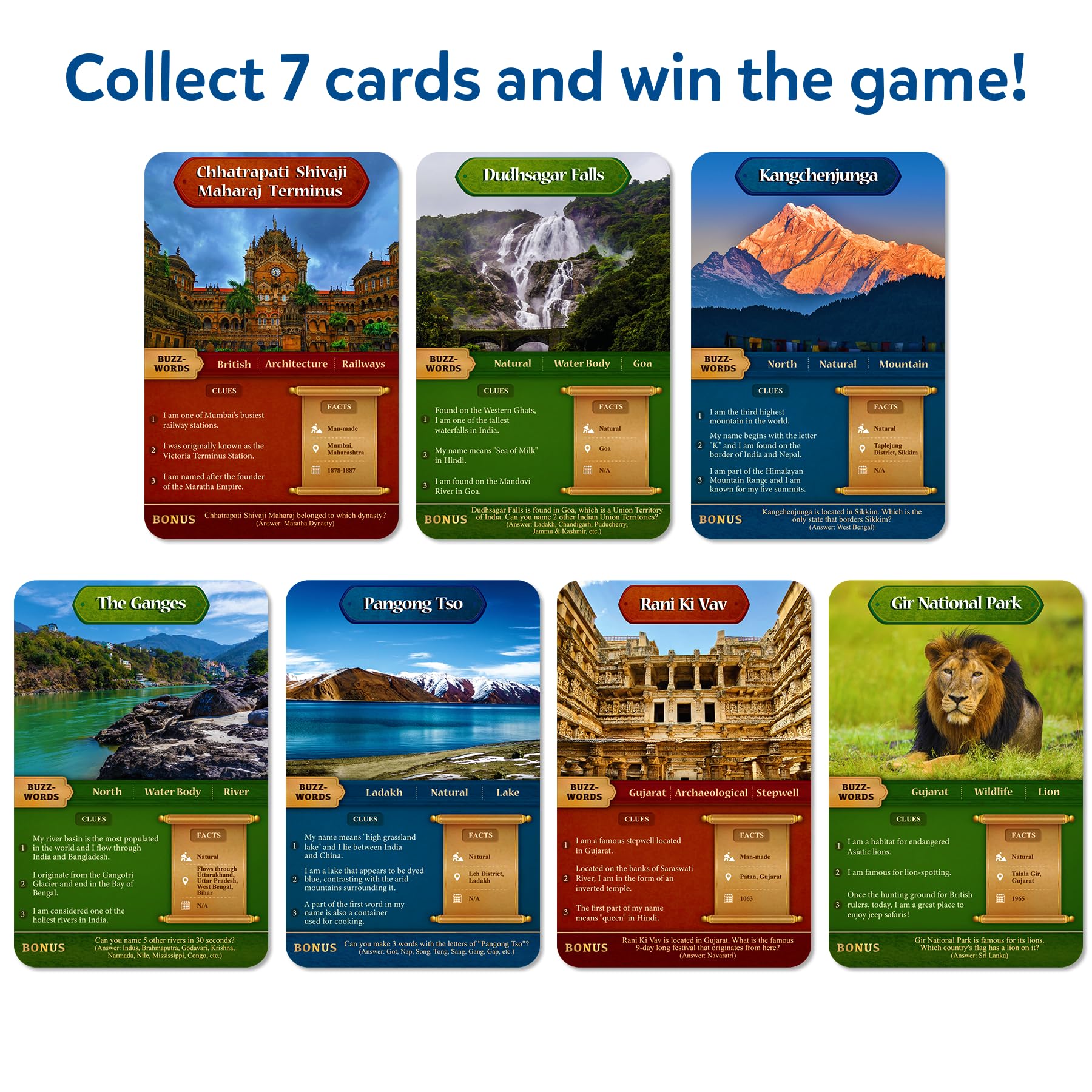 Skillmatics Guess in 10 Wonders of India – Educational Card Game for Kids 3
