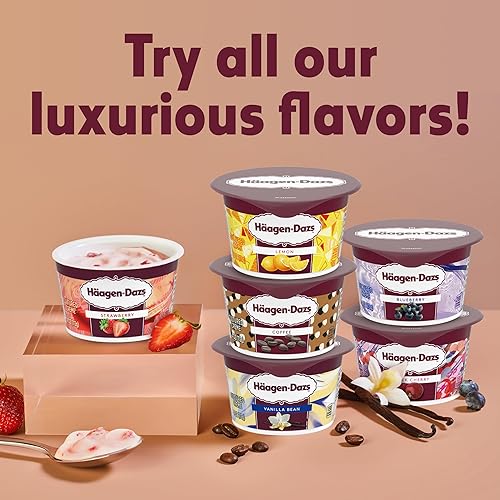 Miniatura 5 de Haagen Dazs - Bocadillo de crema cultivada estilo yogur, vainilla, taza de 4 onzas