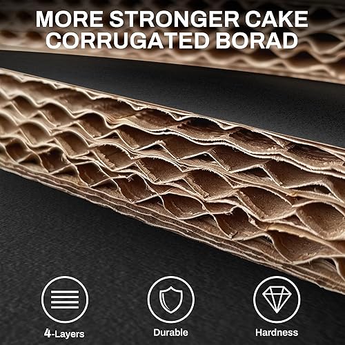 Miniatura 2 de Paquete de 4 tambores para pasteles de 8 pulgadas a prueba de grasa, tambor redondo sólido para tartas, suministros de decoración a prueba de