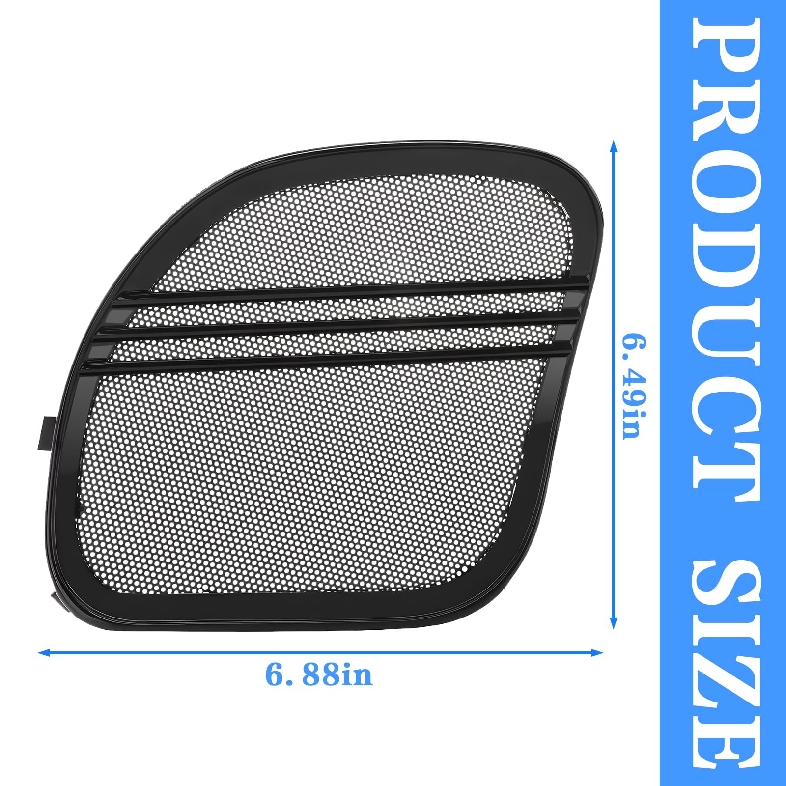 Motocyklowe grille głośnikowe Tri-Line przednia owiewka osłona głośnika pasuje do Harley Road Glide FLTRX FLTRK FLTRXS FLTRUSE FLTRXSE 2015-2023 czarna 1 para