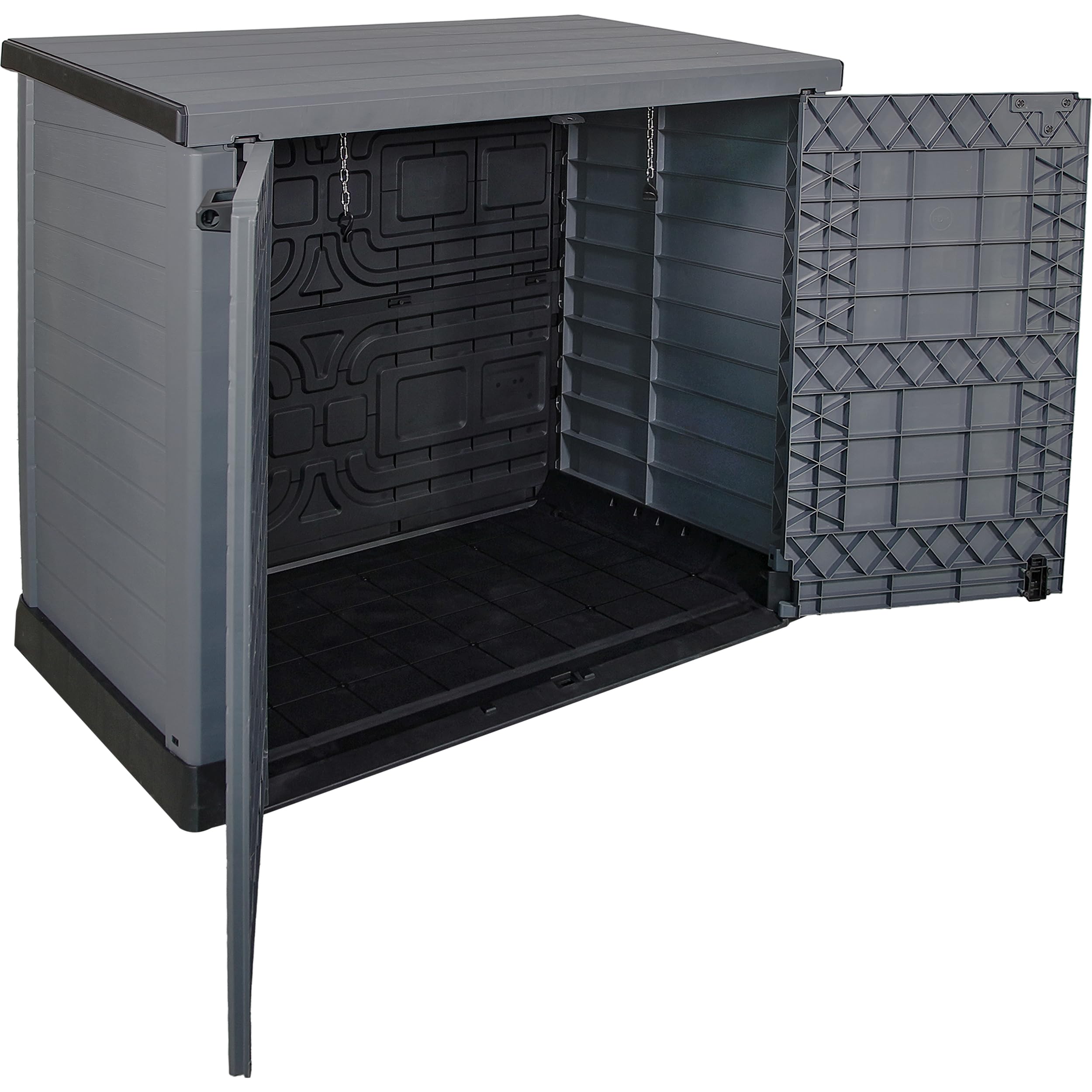 Duramax - Arcón cubre cubos exterior - 1200 L - PVC - color gris claro