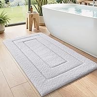 Vista 26 de DEXI - Alfombra de baño antideslizante, absorbente, de alta calidad, lavable a máquina, cómoda alfombra para cuarto de baño