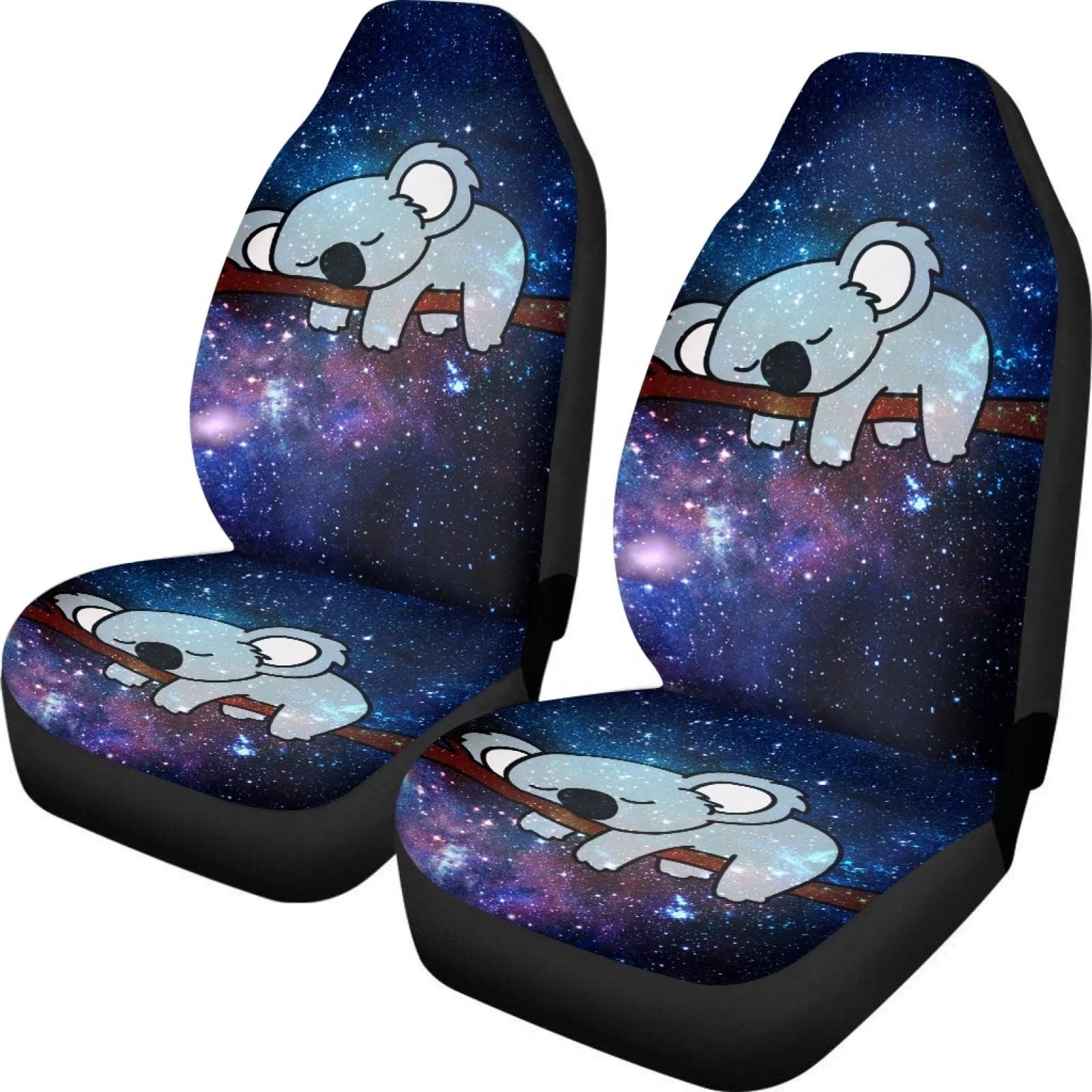 Showudesigns Universal Car Seat Cover Full Set Flower Bee Print Front Seat Covers 2 pc Protector Car Mat Covers, Fit Most Vehicle, Cars, Sedan, Truck, SUV, Van Yellow — view 10