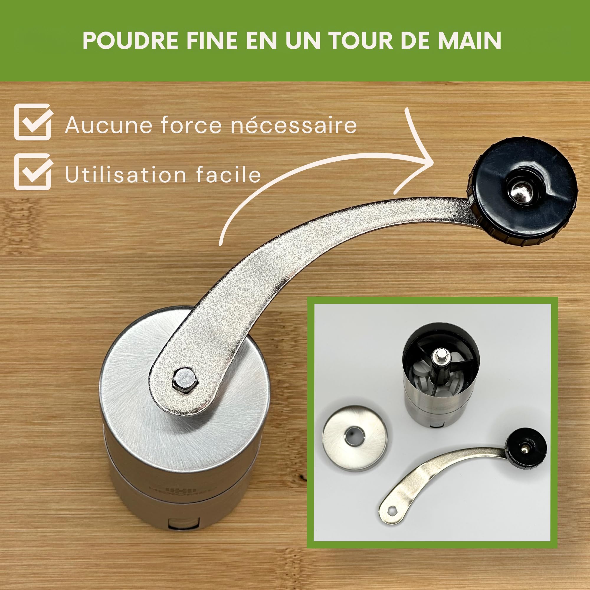 Broyeur pilule HEXOMED en acier inoxydable – Broyeur médicament manuel pour adultes, enfants et animaux domestiques – Mortier médicament