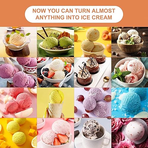 Miniatura 5 de 246 pintas Creami Deluxe, para helado Creami Ninja, contenedor de helado de 16 onzas, reutilizable, a prueba de hojas para máquina de helados serie