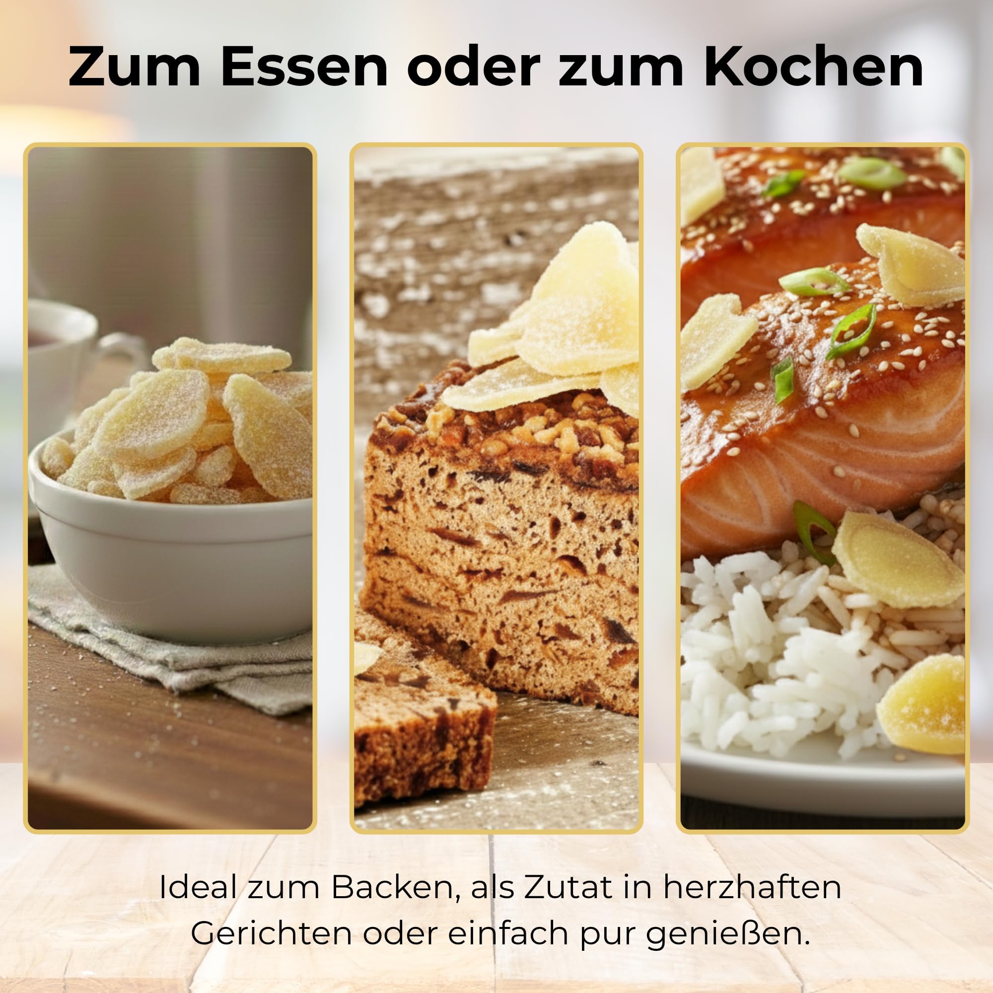 MA bio-épicerie - Kandierter Ingwer Bio in Scheiben 870 g - Getrockneter Ingwer lose ohne Konservierungsstoffe - Bio Trockenfrucht für Küche und Genuss