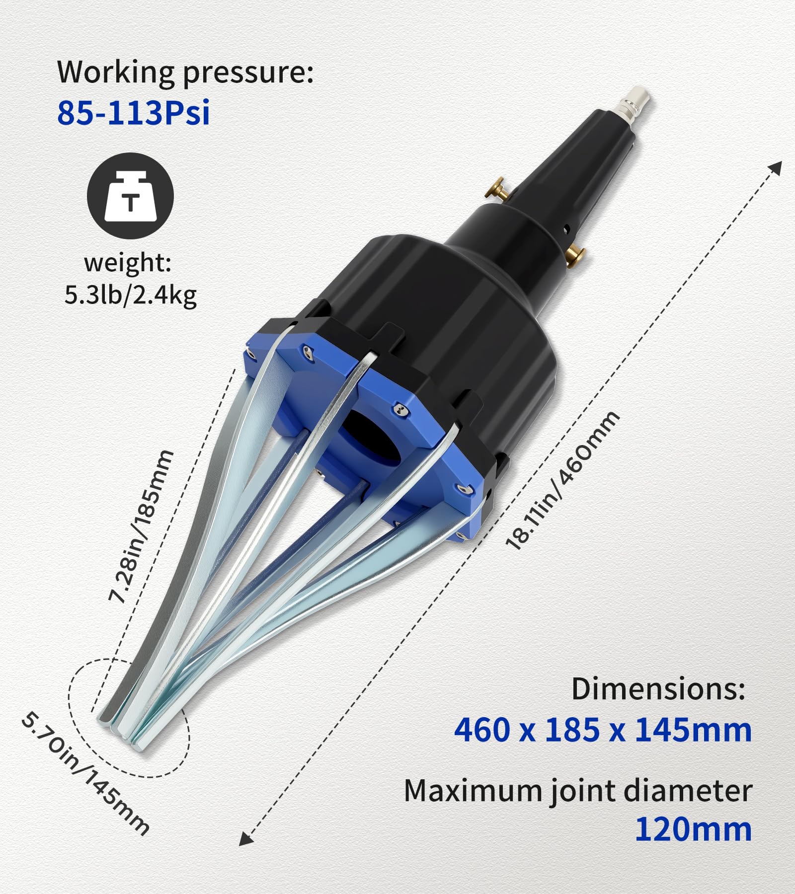 Herramienta neumática para expansión de fuelles de junta homocinética, herramienta de extracción de fuelles de juntas, 72–130 psi, para automóviles y vehículos comerciales ligeros