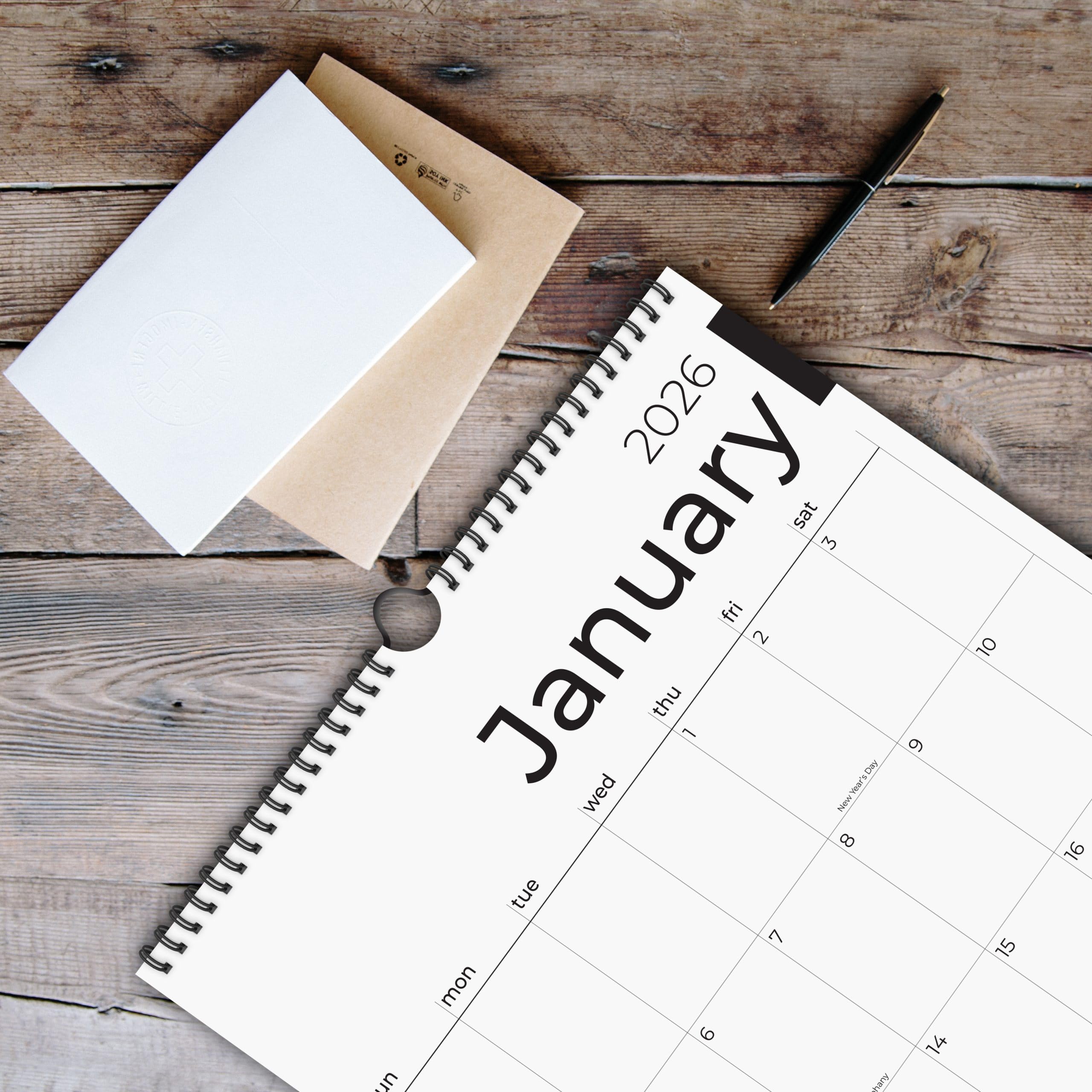 Wandkalender 2025-2026, 18 Monate, läuft von Januar 2025 bis Juni 2026, 43,2 x 30,5 cm, großer Wandkalender mit Aufhänger, dickem Papier und Spiralbindung, schlankes Business-Design