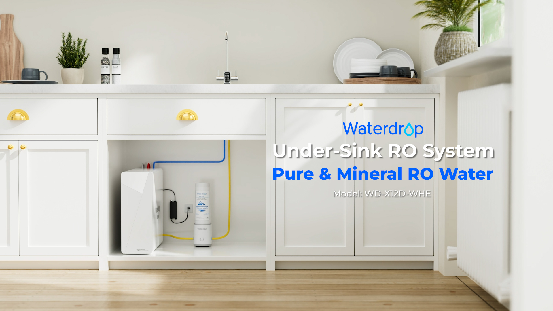 Image of Waterdrop X12-Plus Dual Flow RO Water Filter System, Alkaline Mineral pH+ | 1200 GPD Under-sink RO System, 12-Stage Filtration Tankless RO, Dual Flow Faucet (RO & Mineral Water), BPA-Free