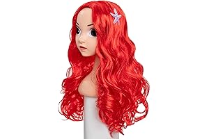 Funna Mermaid Wig for Girls: Ignite Your Ocean Adventure with a Dash of Red