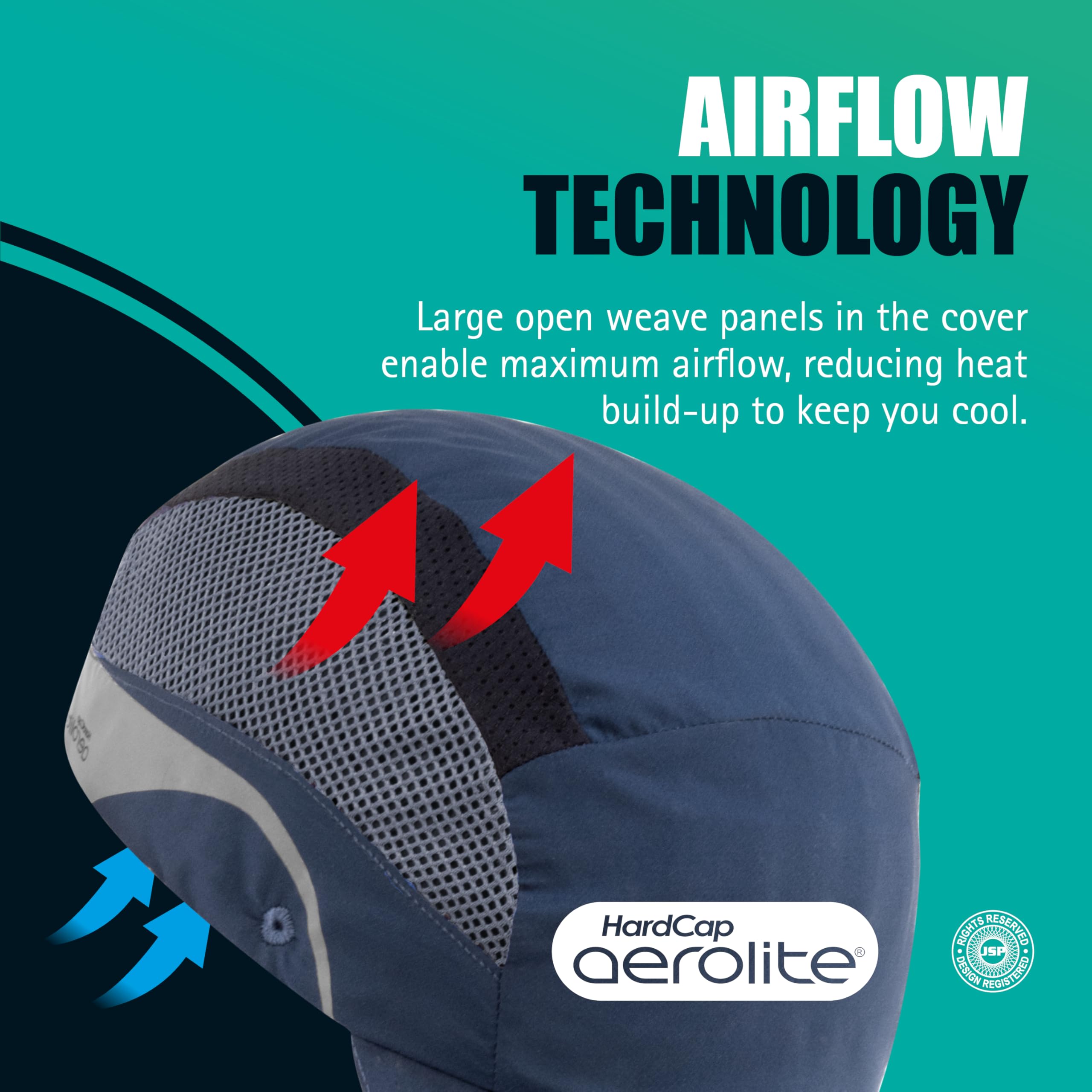 Twarda czapka BHP Aerolite z daszkiem 50 cm czarna JSP