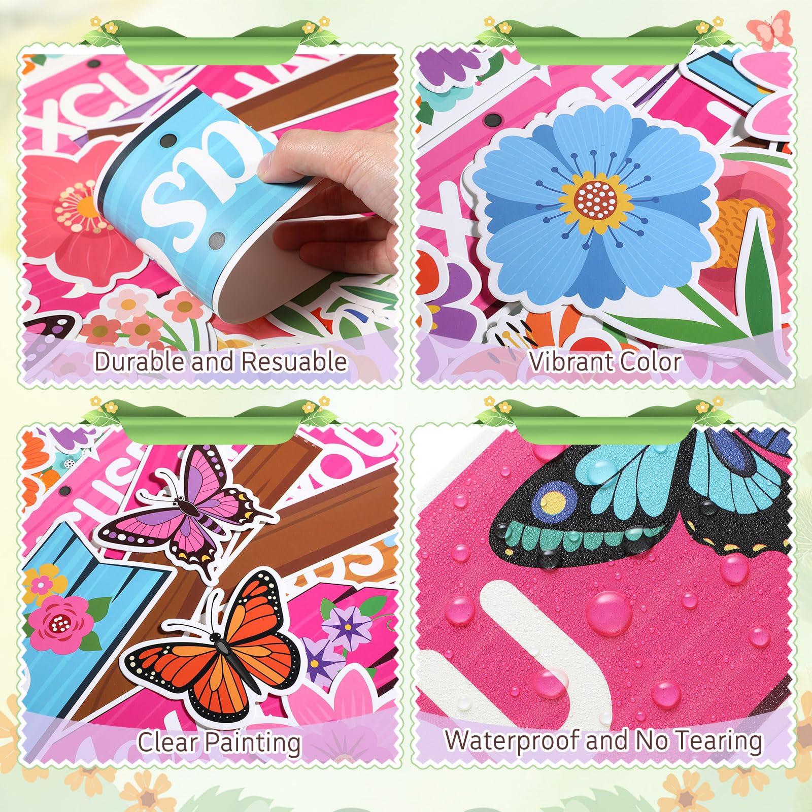 Snapklik.com : Epakh Flower Bulletin Board Decorations Set Flower Sign ...
