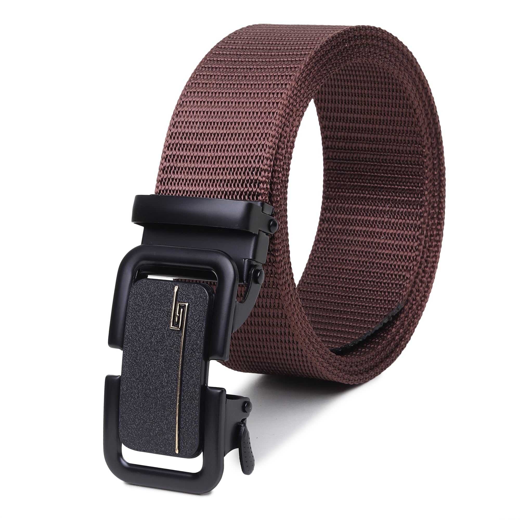 Men's Nylon Canvas Strap With Automatic/Push Lock Metal buckle belt (BAG-38)-image-33