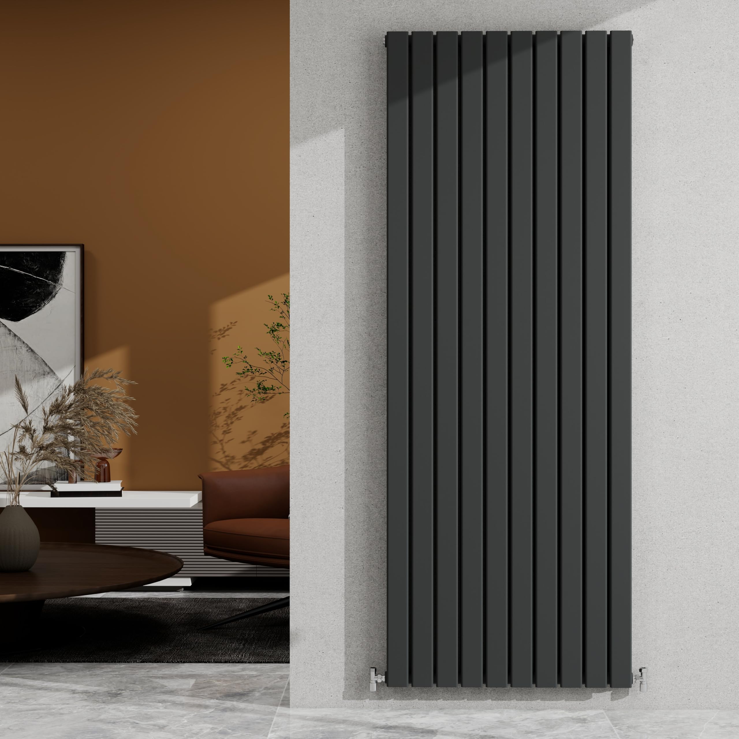 SKY Bathroom 1800×680mm Anthracite Vertical Designer Radiator Double Panel Modern Central Heating Flat Panel Rad 7276 BTU