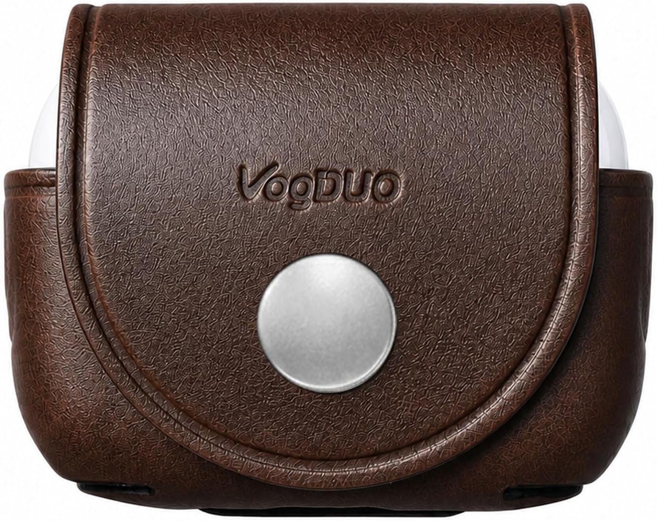 VogDUO Genuine Leather AirPods Pro 3 Case - Handcrafted Wireless Charging Holder, AirPods Pro 3rd gen Case Cover, Premium Holster, Compatible with Apple AirPods Pro 3, Qi and MagSafe Charging (Brown)