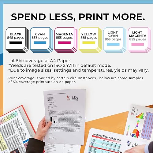 Miniatura 3 de Penguin Paquete de 6 cartuchos de tinta remanufacturados T098 para impresoras Epson 98 T098 usados para impresora Artisan 730 810 725 700 710 725