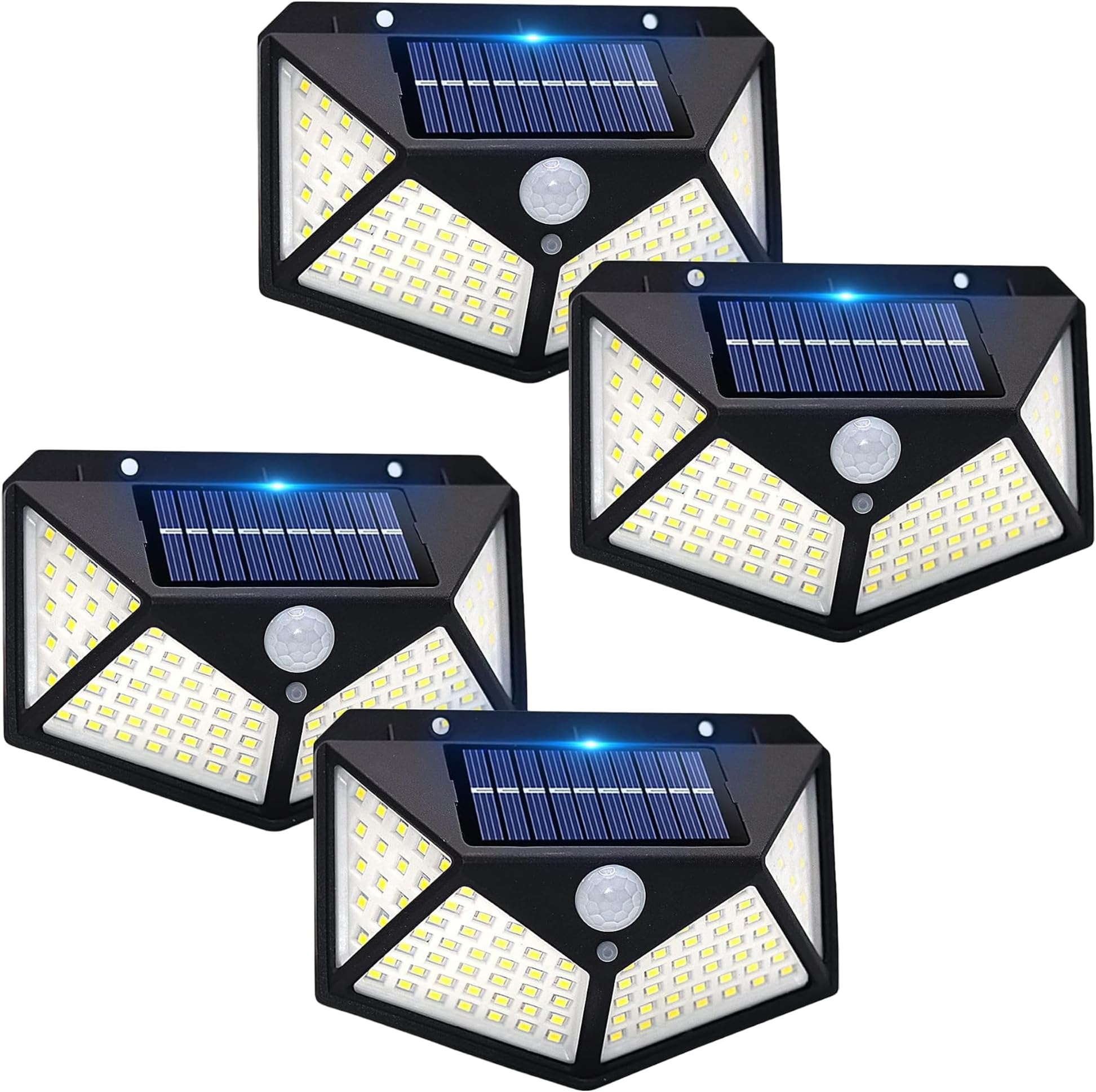 LightintheboxLightInTheBox 4PCS Solar Wall Light Outdoor Motion Sensor Light Super Bright 100 LEDs Waterproof IP65 Security Light with 270° Wide Angle & 3 Modes for Patio Garden Garage Front Door