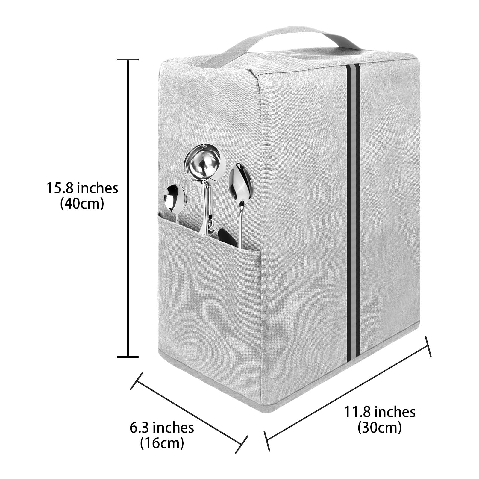 Kingshion Ice Cream Maker Dust Cover compatible with Ninja NC501 CREAMi Deluxe 11-in-1 Ice Cream & Frozen Treat Maker for Ice Cream/Ninja NC301 CREAMi Ice Cream Maker - Light Gray