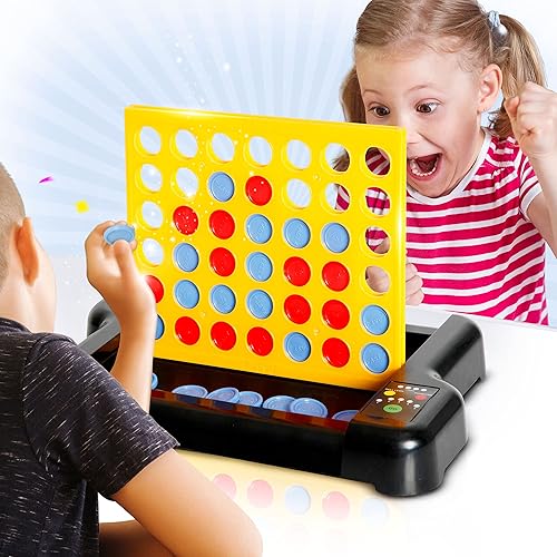 Juego de mesa eléctrico 4 en una fila | Juego de mesa clásico Line Up 4