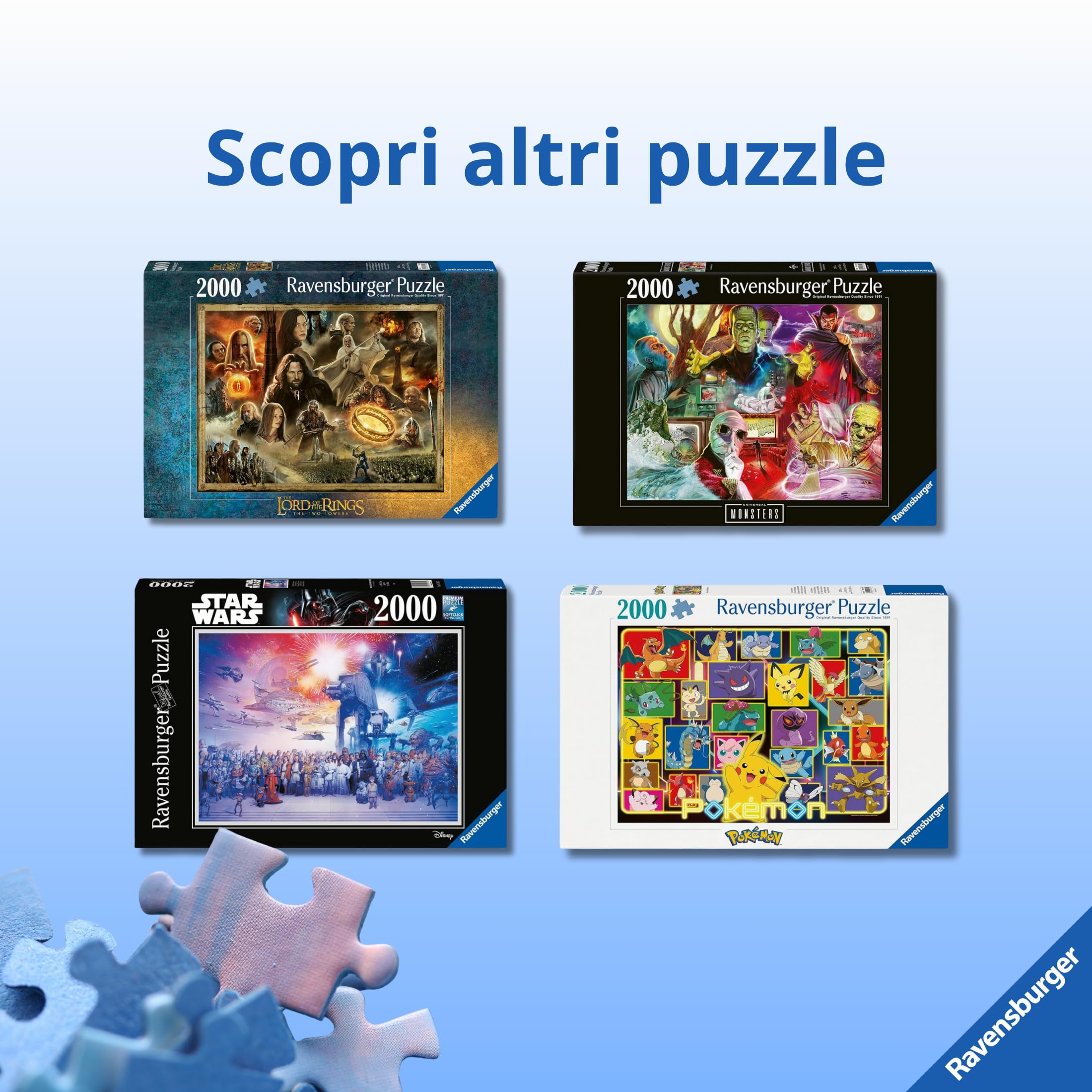 Ravensburger - Puzzle 2000 Pezzi Vault Universal & Amblim | Puzzle 2000 Pezzi | Rompicapo Adulti E Bambini Dai 14 Anni In Su | Regalo Per Bambini E Adulti | Misure 98x75cm