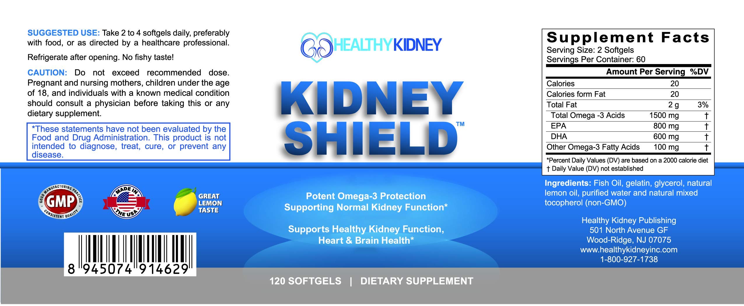 Buy Kidney Shield 120 Caps Kidney Supplement to Support Normal Kidney