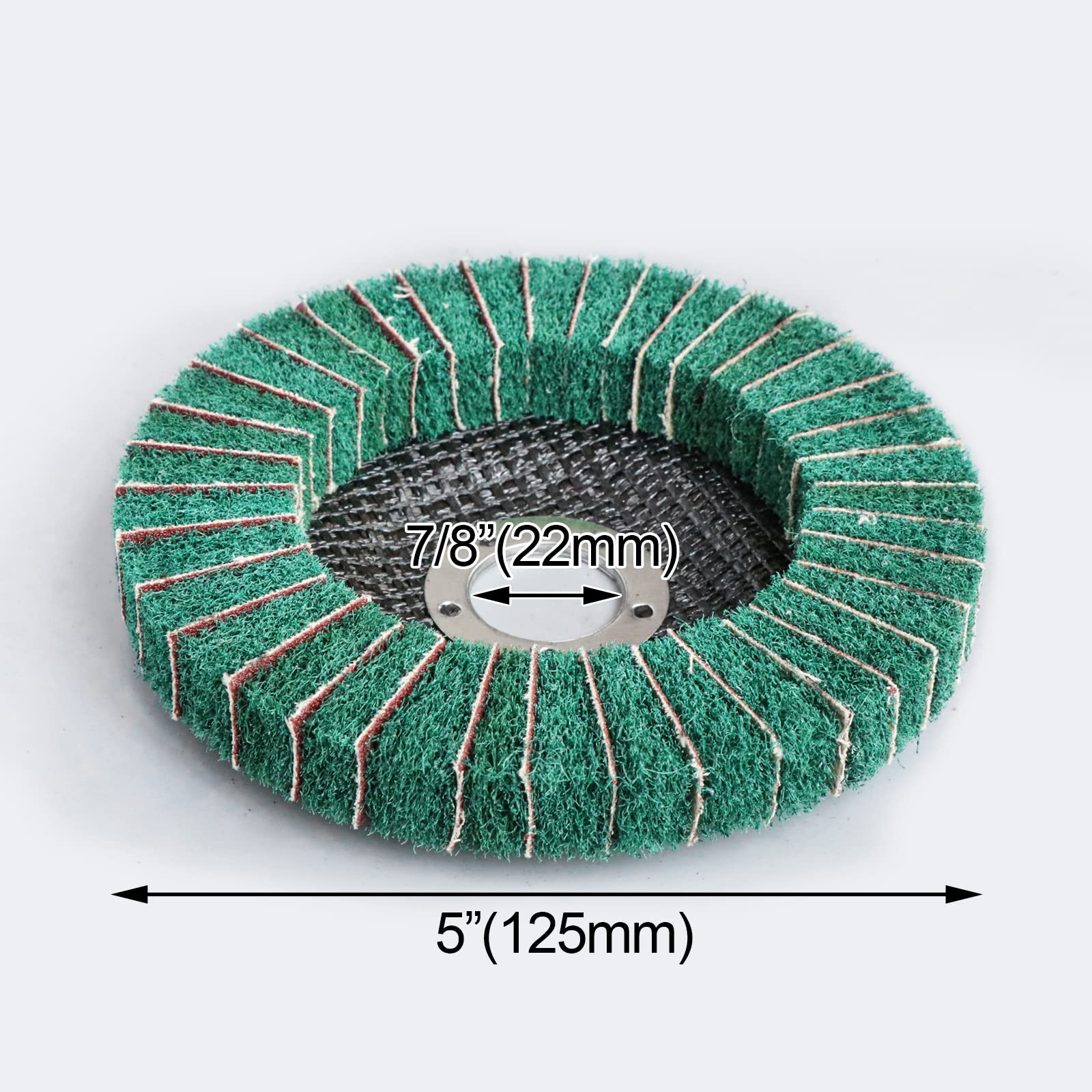 5-calowa tarcza polerska Scoupad z nylonowym włóknem, polerująca, szlifierska, włóknina, 125 * 22 mm(5Pcs)
