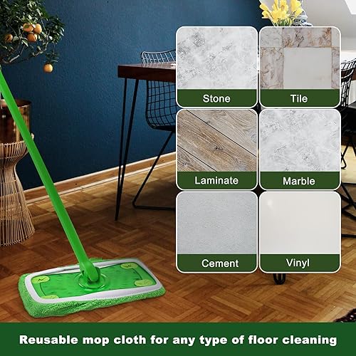 Miniatura 6 de 18 almohadillas reutilizables para trapeador húmedo para Swiffer, almohadillas reutilizables para mopa de microfibra Swiffer, lavables para limpieza