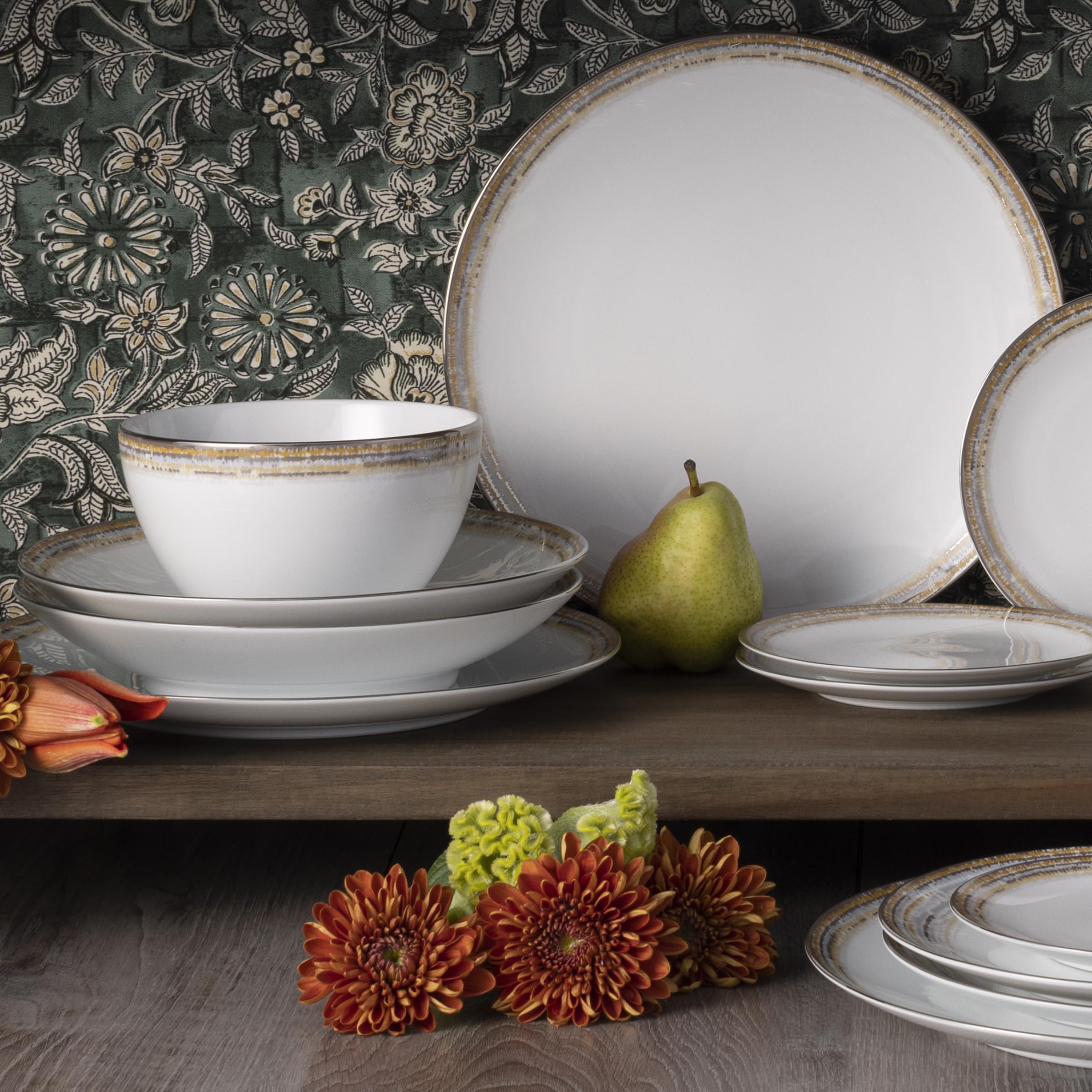 Amazon.com | Noritake Raylan 30-Piece Dinnerware Set, Service for