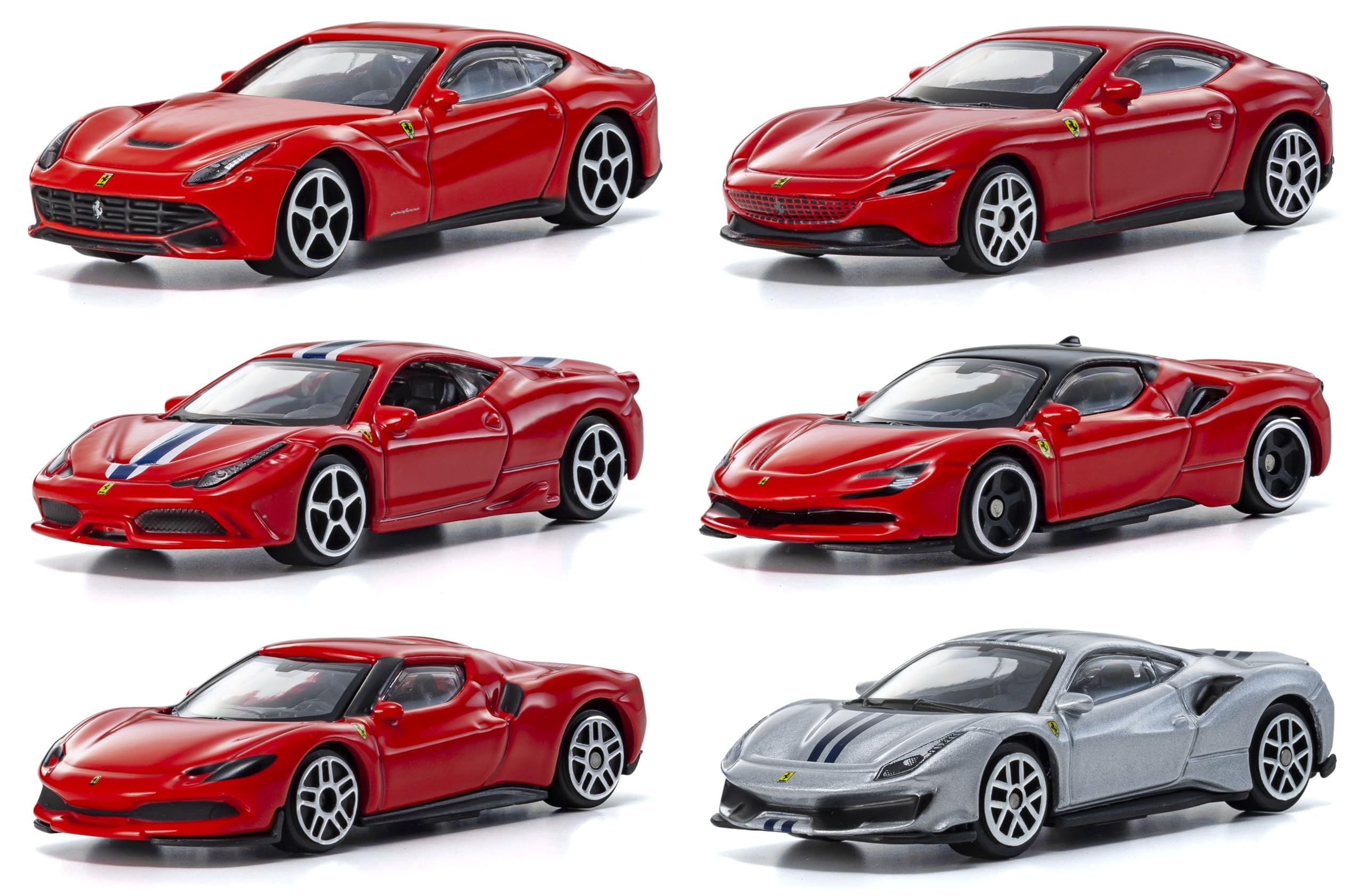 Amazon | Bburago 1/64 Ferrari ダイキャストミニカー6台セット(各1台  