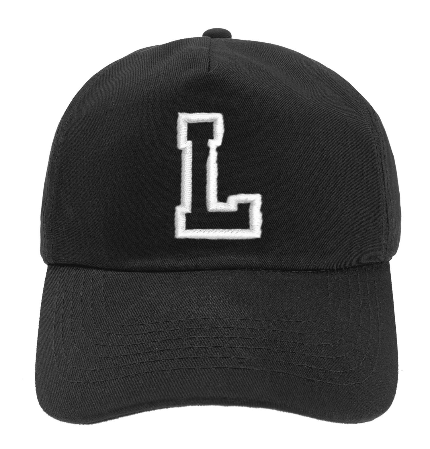 Mfaz Morefaz Ltd Boys L Mfaz Morefaz Td Gir Adjustable Basebal Cap Black Children Schoo Caps Kids Hat Sport Alphabet A-Z (L)