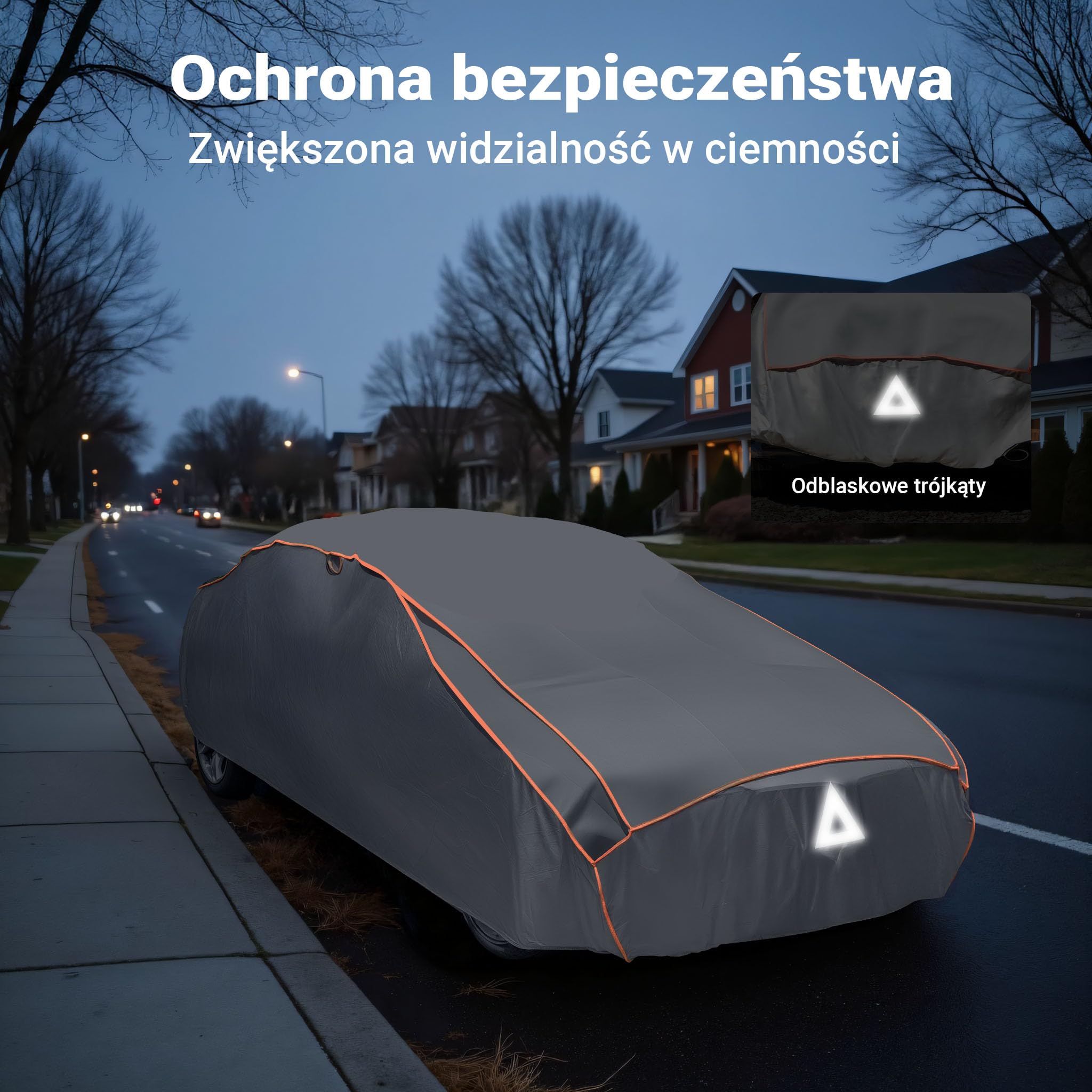 XPOtool Pokrowiec na samochód L ochrona przed gradem śniegiem i deszczem wodoodporna przykrywka