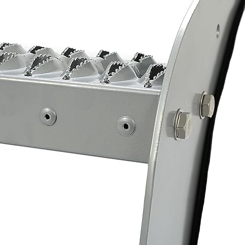 Miniatura 7 de KUAFU Escalón de tanque de combustible de 26 pulgadas compatible con Peterbilt todos los modelos de aluminio recubierto de polvo plateado