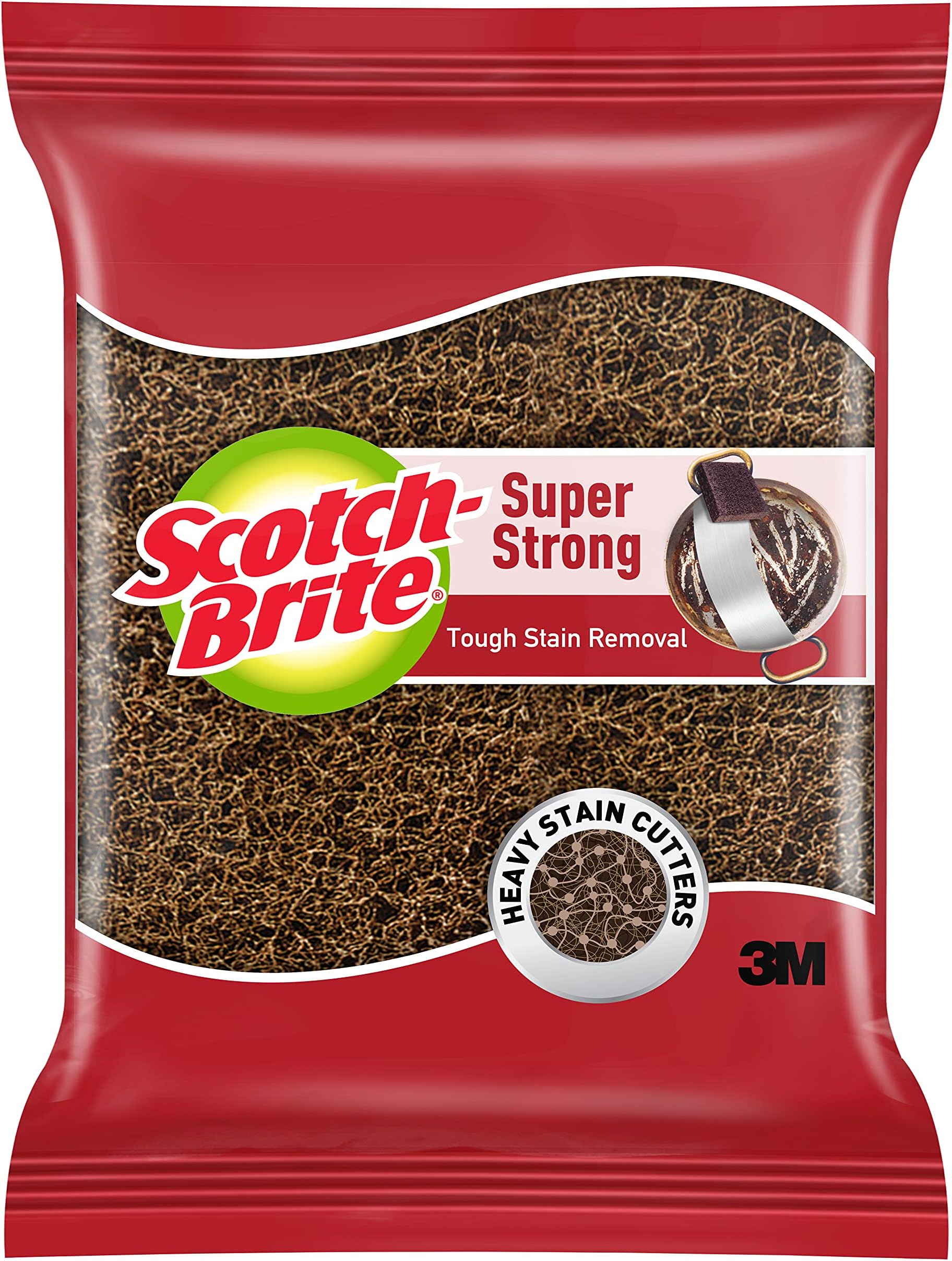 Scotch-Brite Super Strong Heavy Duty Scrub Pad, 7.5cm x 9cm