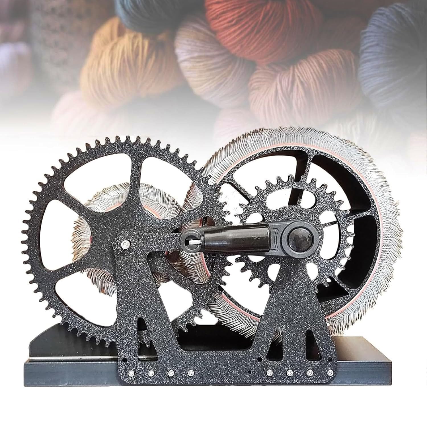 Jybnbbe As Shown Diy Hand Cranked Wool Carding Machine For Fast Color Mixing, Combing Spinning & Removing Fiber Impurities