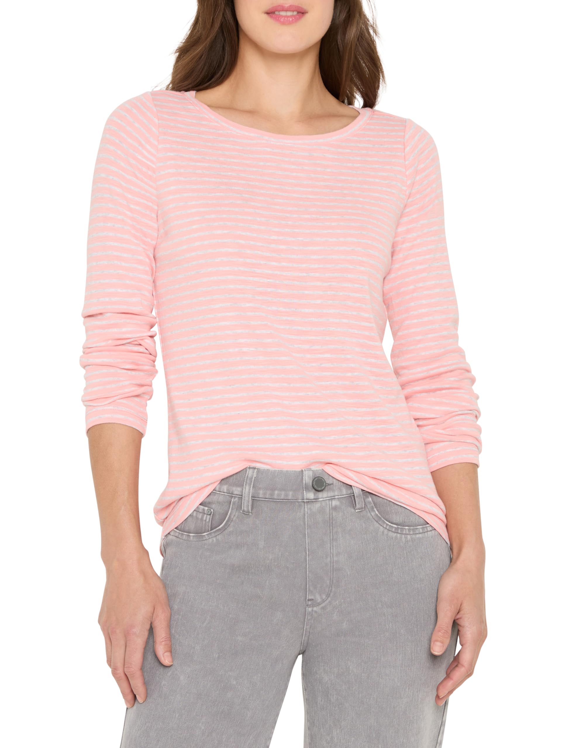 NIC+ZOE Long Sleeve Stripe Boat Tee