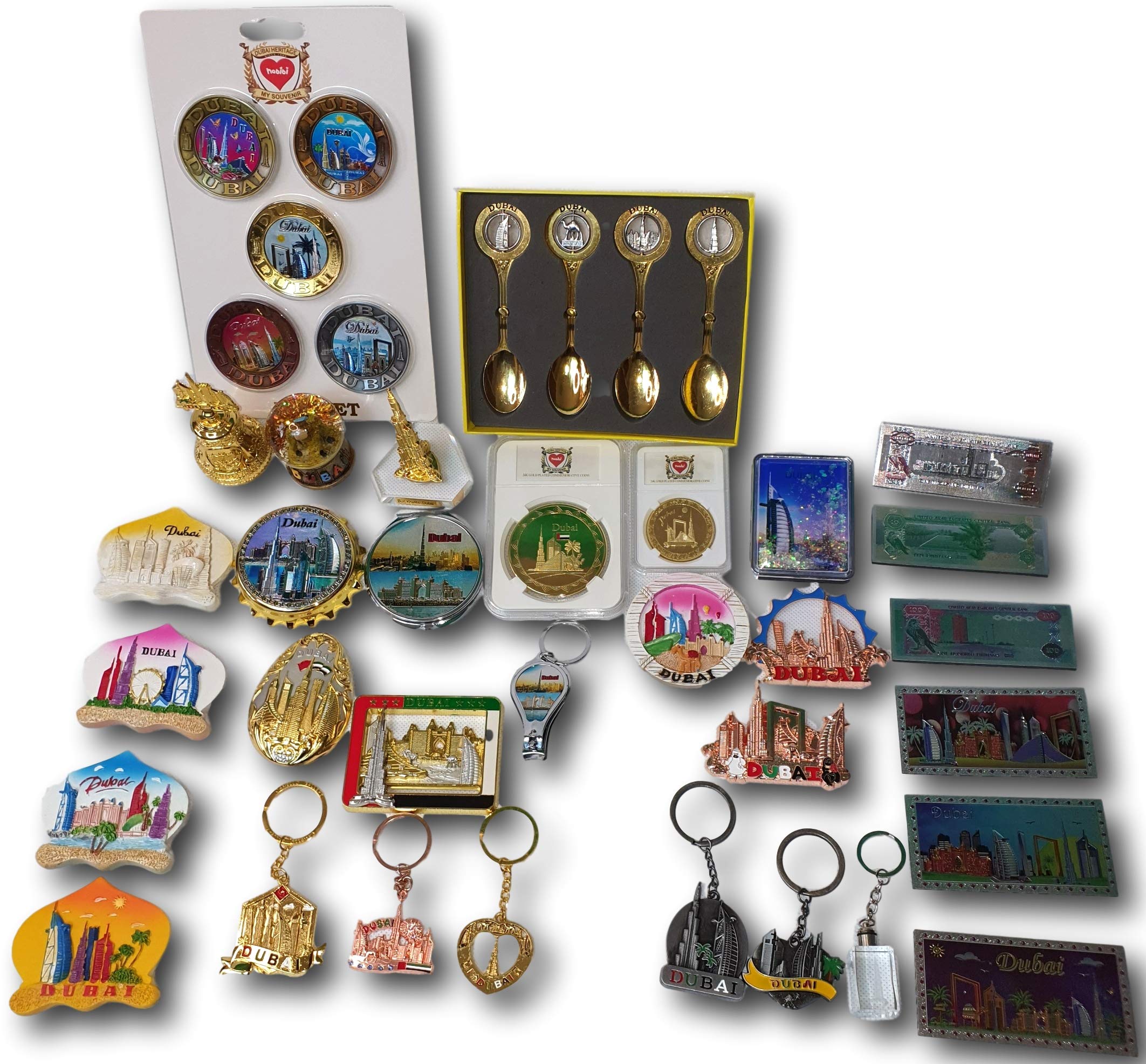 GIFT SET UAE Dubai ULTIMATE EDITION : 34 Piece Set, 2450 Grams, 30X20CM Box, Anniversary, Souvenir, Vintage, Travel, Birthday Pack