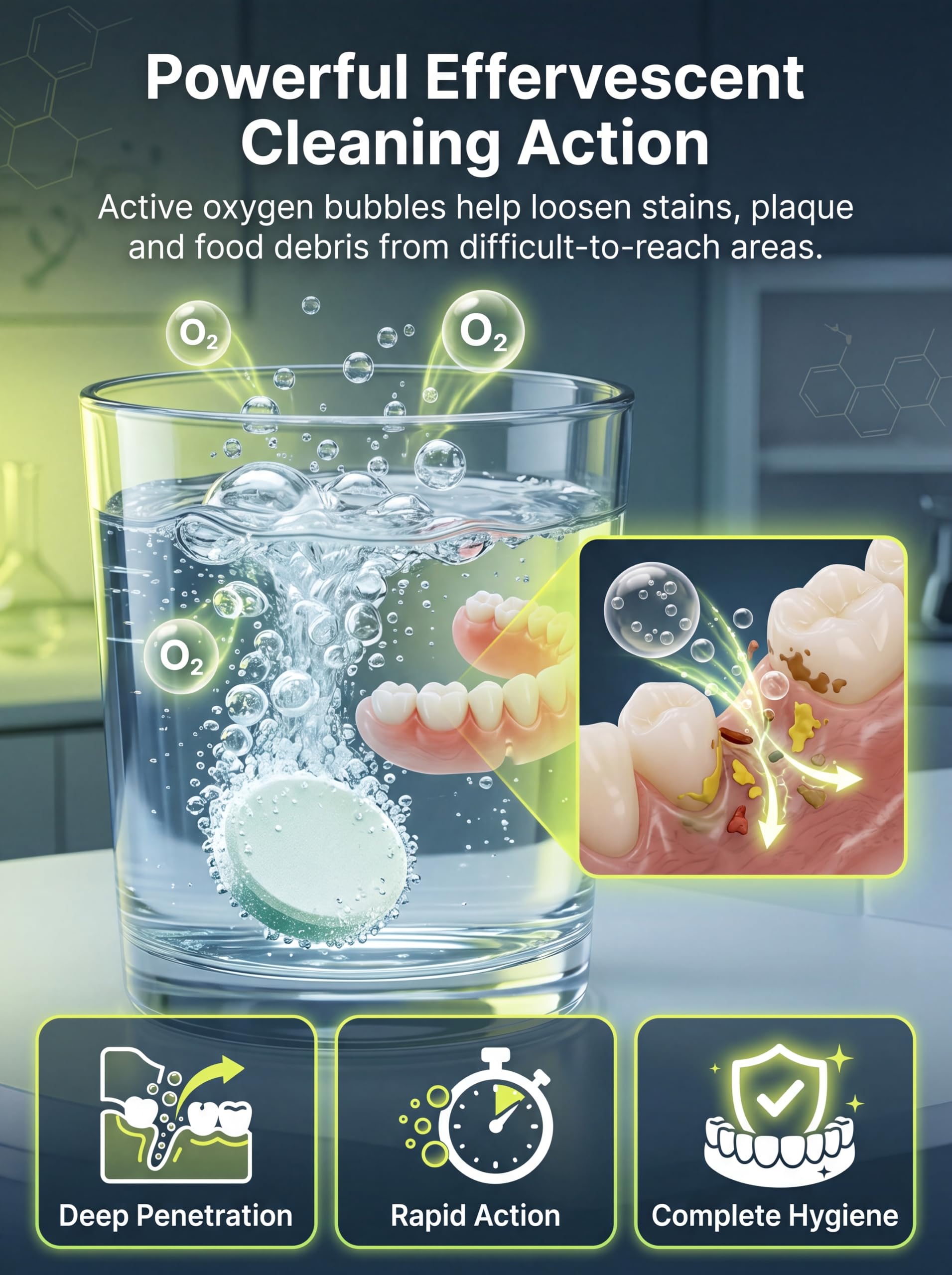 ORADOX DENTURE CLEANSING TABLETS (30 Count) | Denture Cleaning | Faster in Action | Odor Removal Daily Hygiene Care 1
