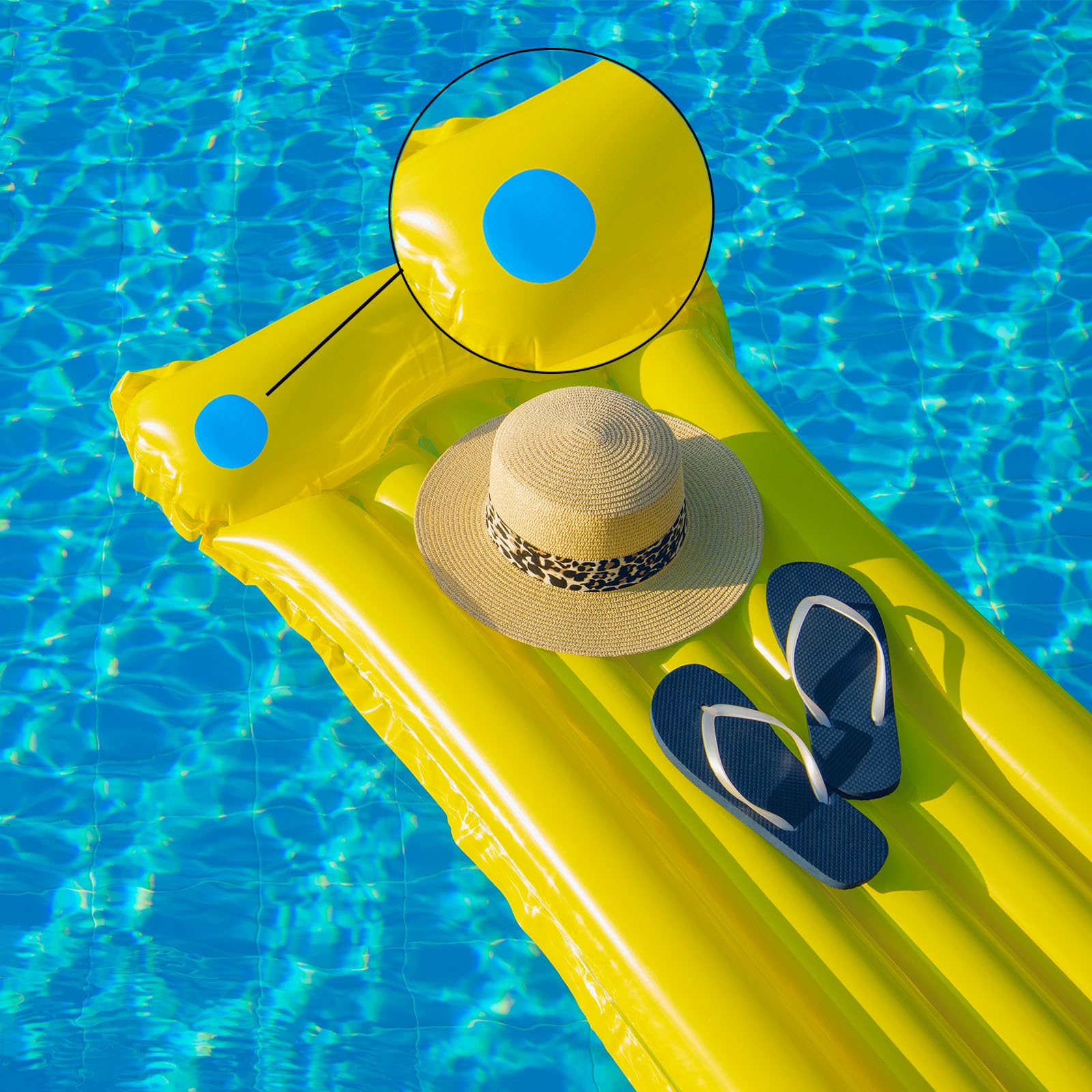 40 Pièces Piscine Patch De Réparation, Rustine Matelas Gonflable Pour Les Lits Gonflables Les Maisons Gonflables Les Tentes L