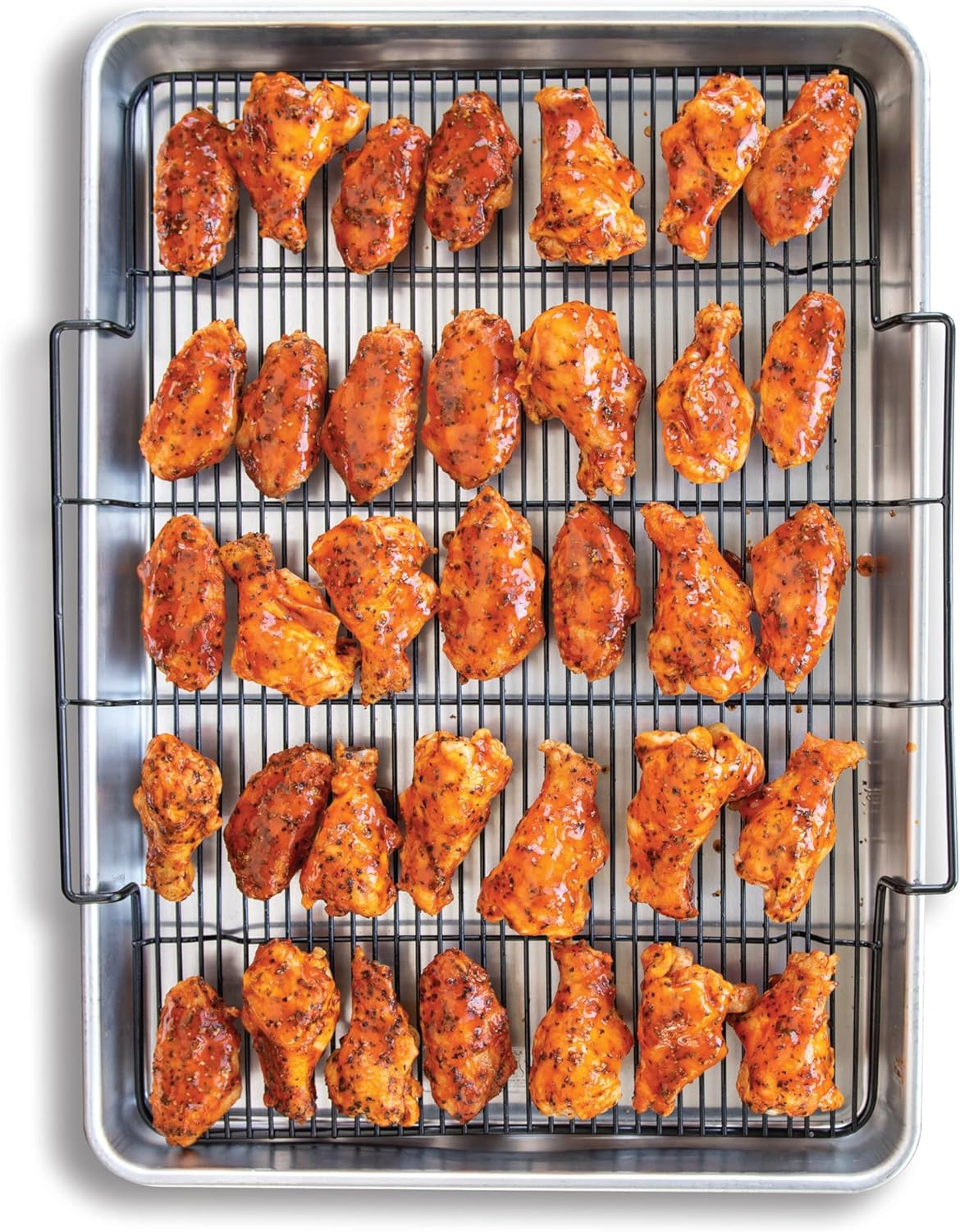 Nordic Ware Extra Large Oven Crisping Baking Tray, with Rack, Silver Natural Extra Large Oven Crisp Aluminum